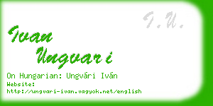 ivan ungvari business card